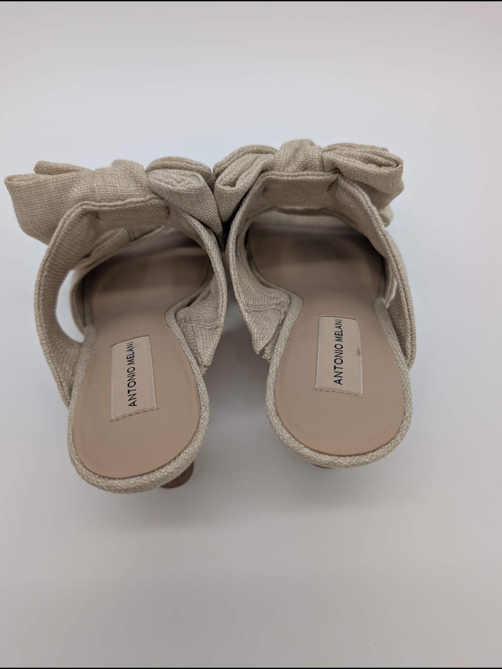 Antonio Melani Ophelia Double Bow Dress Slides in natural/cream - Picture 3 of 4